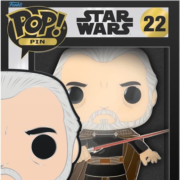Star Wars Funko POP PIN 22 COUNT DOOKU Collectible Enamel Pin Removable Stand - Picture 1 of 3